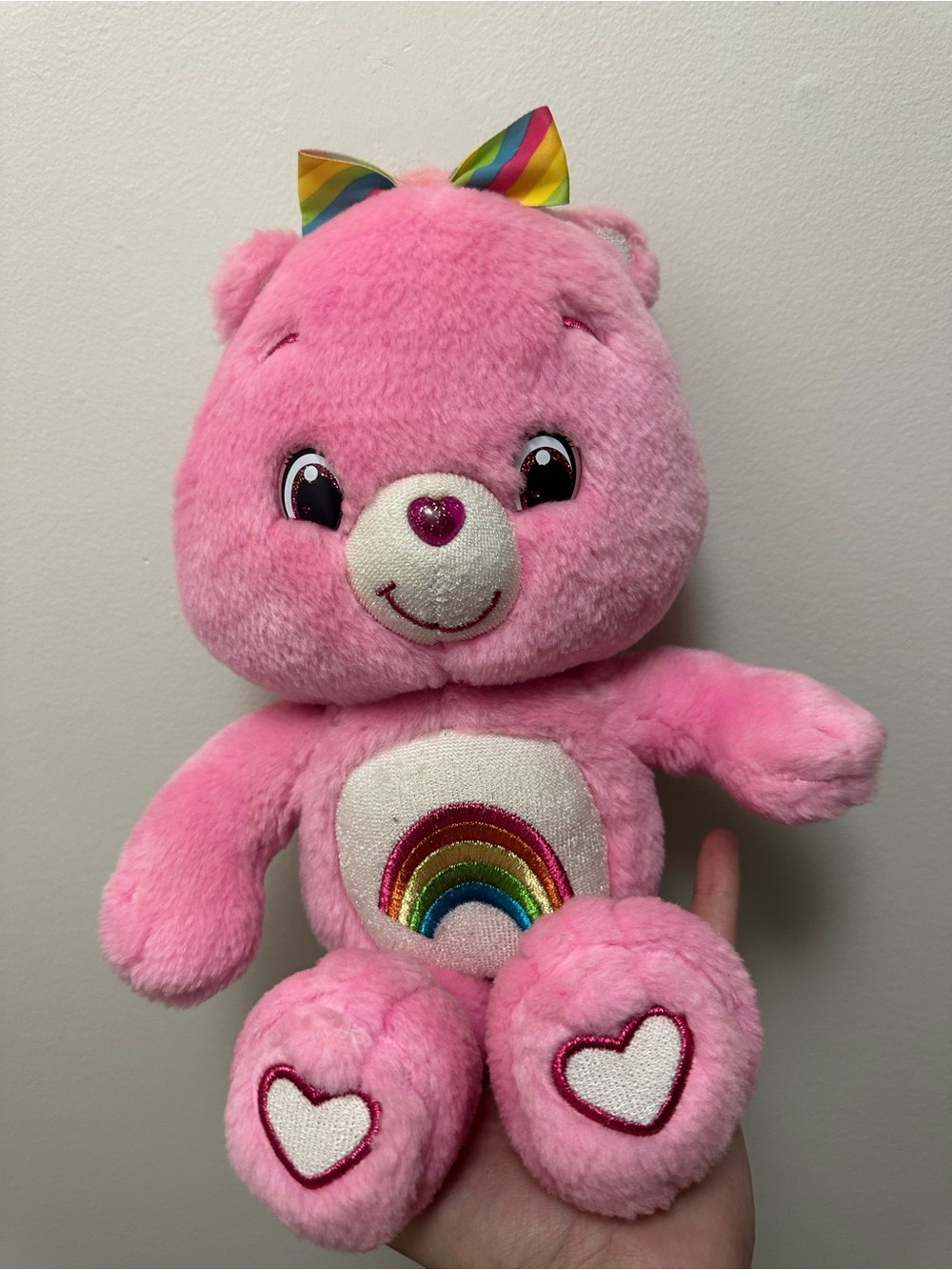Care Bears Cheer Bear Pink Rainbow 2007 11”